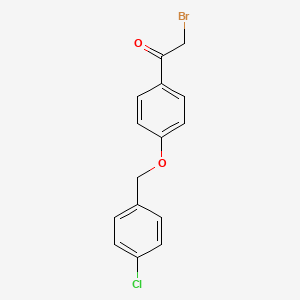 2-Bromo-1-{4-[(4-chlorophenyl)methoxy]phenyl}ethan-1-one