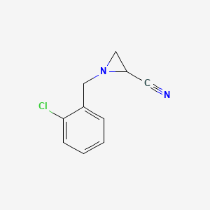 1-[(2-Chlorophenyl)methyl]aziridine-2-carbonitrile