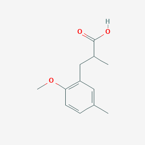 molecular formula C12H16O3 B1443448 3-(2-甲氧基-5-甲基苯基)-2-甲基丙酸 CAS No. 1248392-65-5