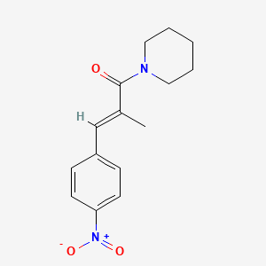 1-(2-Methyl-3-(4-nitrophenyl)-1-oxo-2-propenyl)piperidine