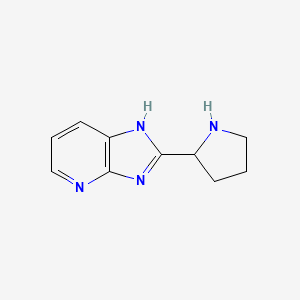 molecular formula C10H12N4 B1443452 2-(1H-咪唑并[4,5-b]吡啶-2-基)吡咯烷 CAS No. 933706-99-1