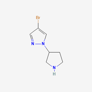 molecular formula C7H10BrN3 B1443458 4-溴-1-吡咯烷-3-基-1H-吡唑 CAS No. 1247439-25-3