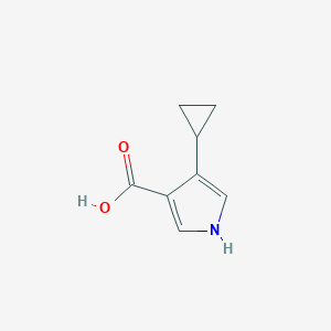 molecular formula C8H9NO2 B1443471 4-环丙基-1H-吡咯-3-甲酸 CAS No. 1247103-26-9