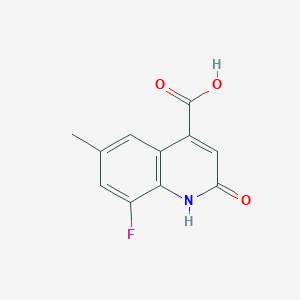 molecular formula C11H8FNO3 B1443474 8-Fluoro-2-hydroxy-6-methylquinoline-4-carboxylic acid CAS No. 1248399-26-9