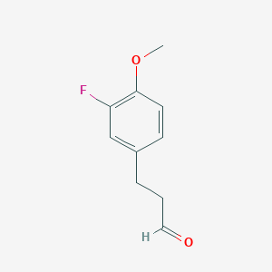 molecular formula C10H11FO2 B1443480 3-(3-Fluoro-4-methoxyphenyl)propanal CAS No. 1036396-31-2