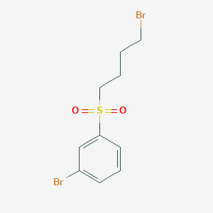molecular formula C10H12Br2O2S B1443482 苯，1-溴-3-[(4-溴丁基)磺酰基]- CAS No. 1343082-67-6