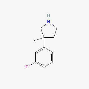 B1443485 3-(3-Fluorophenyl)-3-methylpyrrolidine CAS No. 1247573-87-0