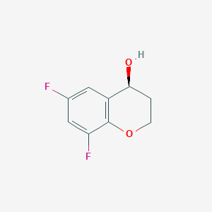 molecular formula C9H8F2O2 B1443498 (4S)-6,8-二氟-3,4-二氢-2H-1-苯并吡喃-4-醇 CAS No. 1270301-86-4