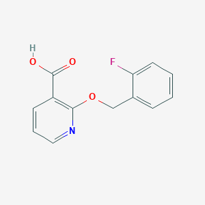 molecular formula C13H10FNO3 B1443505 2-[(2-氟苯基)甲氧基]吡啶-3-羧酸 CAS No. 1411564-29-8