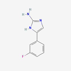 molecular formula C9H8FN3 B1443511 5-(3-氟苯基)-1H-咪唑-2-胺 CAS No. 1517841-44-9