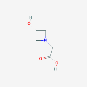 molecular formula C5H9NO3 B1443512 2-(3-羟基氮杂环丁-1-基)乙酸 CAS No. 1341517-51-8