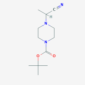 molecular formula C12H21N3O2 B1443514 叔丁基4-(1-氰乙基)哌嗪-1-羧酸酯 CAS No. 1267321-28-7