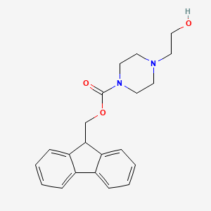 molecular formula C21H24N2O3 B1443515 9H-芴-9-基甲基 4-(2-羟乙基)哌嗪-1-羧酸酯 CAS No. 1342378-36-2