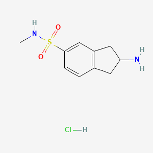 molecular formula C10H15ClN2O2S B1443519 2-氨基-茚满-5-磺酸甲酰胺盐酸盐 CAS No. 1361112-12-0