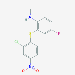 2-[(2-Chloro-4-nitrophenyl)sulfanyl]-4-fluoro-N-methylaniline