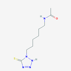 N-[6-(5-Sulfanylidene-2,5-dihydro-1H-tetrazol-1-yl)hexyl]acetamide