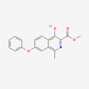 molecular formula C18H15NO4 B1443547 4-羟基-1-甲基-7-苯氧基异喹啉-3-羧酸甲酯 CAS No. 1421312-34-6