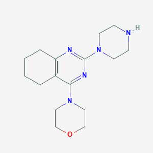 B14435496 4-(Morpholin-4-yl)-2-(piperazin-1-yl)-5,6,7,8-tetrahydroquinazoline CAS No. 76781-42-5