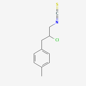 molecular formula C11H12ClNS B14435527 Benzene, 1-(2-chloro-3-isothiocyanatopropyl)-4-methyl- CAS No. 74047-99-7