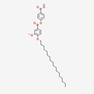 4-{[3-Methoxy-4-(octadecyloxy)benzoyl]oxy}benzoic acid