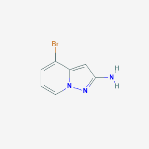 molecular formula C7H6BrN3 B1443557 4-溴吡唑并[1,5-a]吡啶-2-胺 CAS No. 1404309-51-8