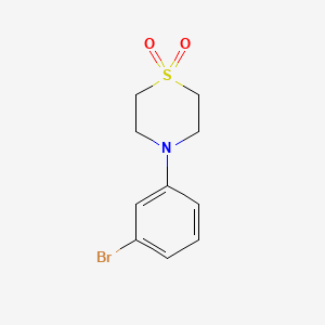 molecular formula C10H12BrNO2S B1443562 4-(3-溴苯基)-硫代吗啉 1,1-二氧化物 CAS No. 1380487-26-2