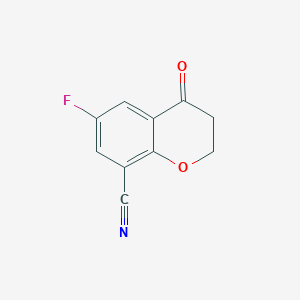 molecular formula C10H6FNO2 B1443568 6-Fluoro-4-oxochroman-8-carbonitrile CAS No. 1260018-13-0