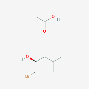 molecular formula C8H17BrO3 B14435690 acetic acid;(2S)-1-bromo-4-methylpentan-2-ol CAS No. 74817-19-9