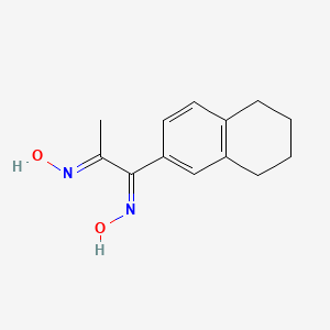 molecular formula C13H16N2O2 B14435694 (NE)-N-[(1Z)-1-hydroxyimino-1-(5,6,7,8-tetrahydronaphthalen-2-yl)propan-2-ylidene]hydroxylamine 