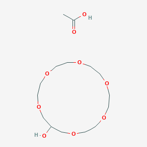 Acetic acid;1,4,7,10,13,16-hexaoxacyclononadecan-18-ol