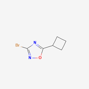 molecular formula C6H7BrN2O B1443572 3-溴-5-环丁基-1,2,4-恶二唑 CAS No. 1359822-65-3