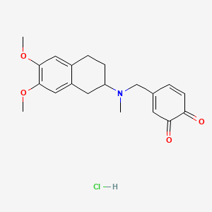 3H-7,12b-Methanodibenz(c,e)azocin-3-one, 5,6,7,8-tetrahydro-6-methyl-2,10,11-trimethoxy-hydrochloride, (+-)-