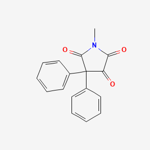 molecular formula C17H13NO3 B14435782 1-Methyl-4,4-diphenylpyrrolidine-2,3,5-trione CAS No. 78515-72-7