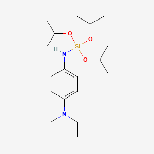 molecular formula C19H36N2O3Si B14435798 N~1~,N~1~-Diethyl-N~4~-{tris[(propan-2-yl)oxy]silyl}benzene-1,4-diamine CAS No. 82991-88-6