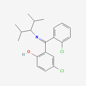 4-Chloro-2-((2-chlorophenyl)((2-methyl-1-(1-methylethyl)propyl)imino)methyl)phenol