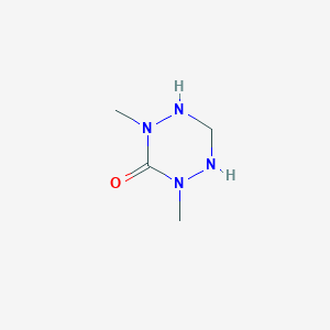 molecular formula C4H10N4O B14435808 2,4-Dimethyl-1,2,4,5-tetrazinan-3-one CAS No. 74808-99-4