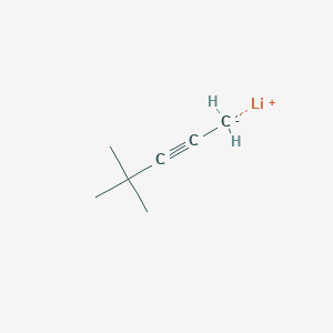 molecular formula C7H11Li B14435811 lithium;4,4-dimethylpent-2-yne CAS No. 74317-35-4