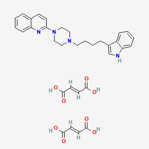 molecular formula C33H36N4O8 B14435814 2-(4-(4-(3-Indolyl)butyl)-1-piperazinyl)quinoline dimaleate CAS No. 75410-85-4