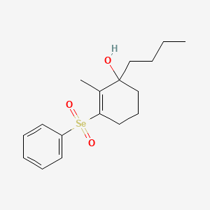 molecular formula C17H24O3Se B14435825 3-(Benzeneselenonyl)-1-butyl-2-methylcyclohex-2-en-1-ol CAS No. 79681-46-2