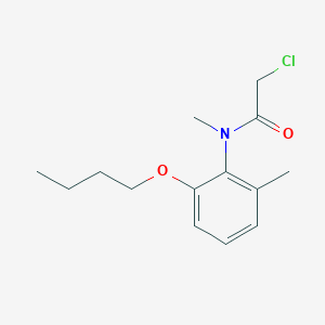 molecular formula C14H20ClNO2 B14435838 N-(2-Butoxy-6-methylphenyl)-2-chloro-N-methylacetamide CAS No. 78180-03-7