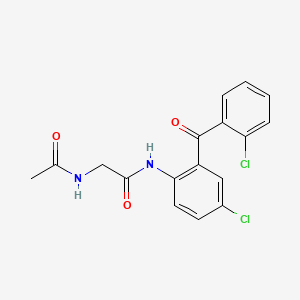 Acetamide, 2-(acetylamino)-N-(4-chloro-2-(2-chlorobenzoyl)phenyl)-