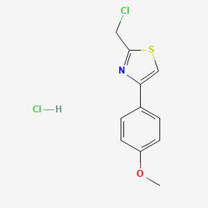 molecular formula C11H11Cl2NOS B1443589 2-(氯甲基)-4-(4-甲氧基苯基)-1,3-噻唑盐酸盐 CAS No. 1401425-90-8