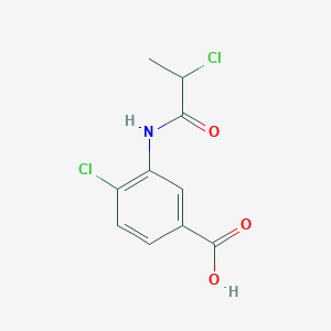 molecular formula C10H9Cl2NO3 B1443590 4-氯-3-[(2-氯丙酰基)氨基]苯甲酸 CAS No. 1365962-68-0