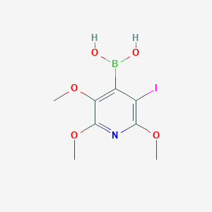 molecular formula C8H11BINO5 B1443591 (3-碘-2,5,6-三甲氧基吡啶-4-基)硼酸 CAS No. 2096338-48-4