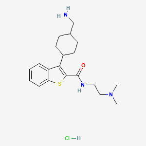 molecular formula C20H30ClN3OS B1443609 3-(4-氨基甲基-环己基)-苯并[b]噻吩-2-羧酸(2-二甲氨基-乙基)-酰胺盐酸盐 CAS No. 1361112-43-7