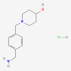 molecular formula C13H21ClN2O B1443610 1-(4-氨甲基-苄基)-哌啶-4-醇盐酸盐 CAS No. 1361118-72-0