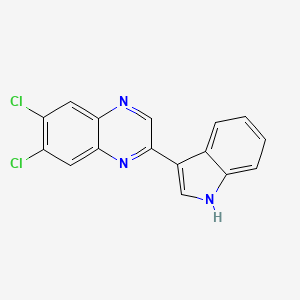 molecular formula C16H9Cl2N3 B1443614 6,7-二氯-2-(1H-吲哚-3-基)-喹喔啉 CAS No. 1314446-37-1