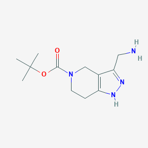 molecular formula C12H20N4O2 B1443622 叔丁基 3-(氨基甲基)-6,7-二氢-1H-吡唑并[4,3-c]吡啶-5(4H)-羧酸酯 CAS No. 1251000-58-4