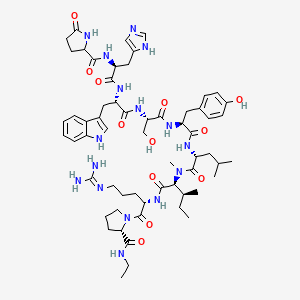 LHRH, leu(6)-leu(N-alpha-Me)(7)-N-Et-pronh2(9)-