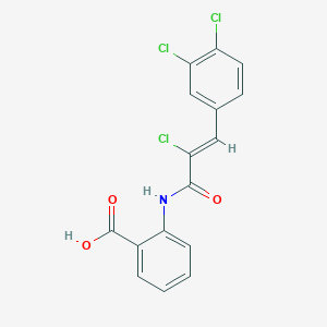 B1443626 2-[2-Chloro-3-(3,4-dichloro-phenyl)-acryloylamino]-benzoic acid CAS No. 1252992-38-3
